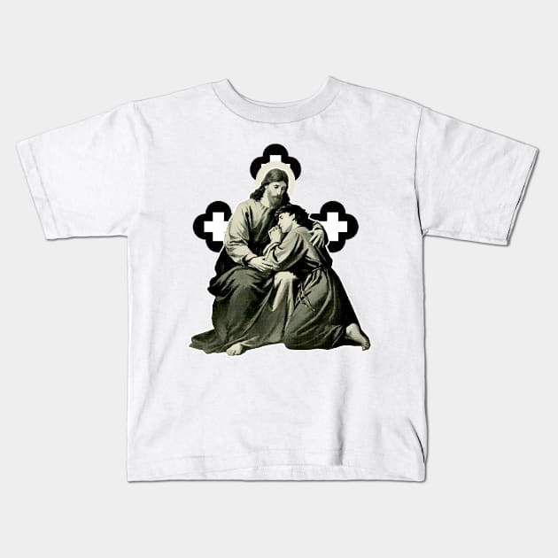 Beloved Jesus who lives in my heart Kids T-Shirt by Marccelus